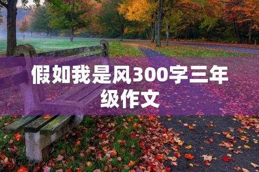 假如我是风300字三年级作文