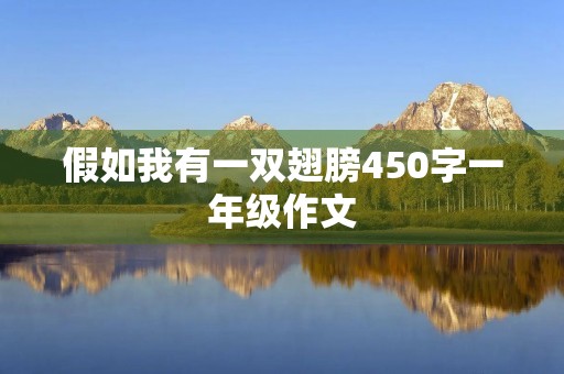 假如我有一双翅膀450字一年级作文