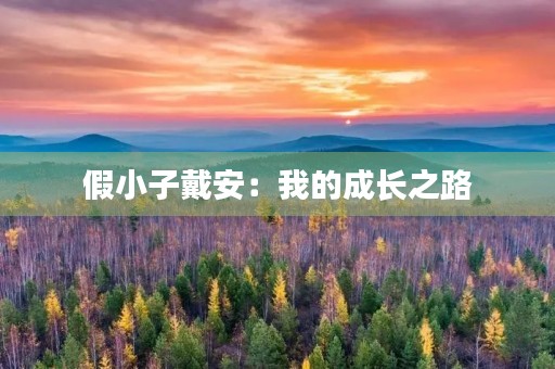 假小子戴安:我的成长之路 假小子戴安:我的成长之路