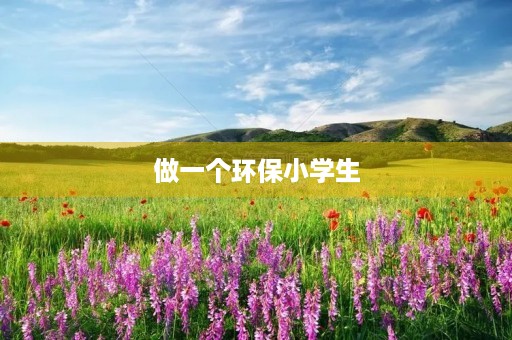 做一个环保小学生