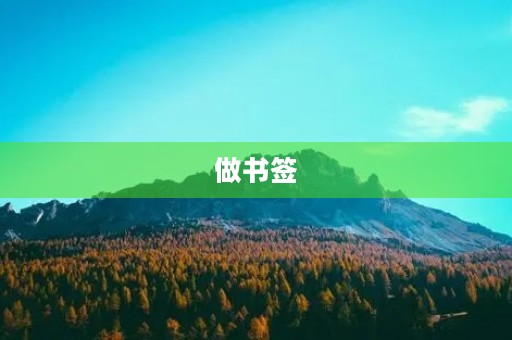 做书签 做书签