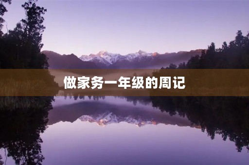 做家务一年级的周记