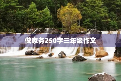 做家务250字三年级作文