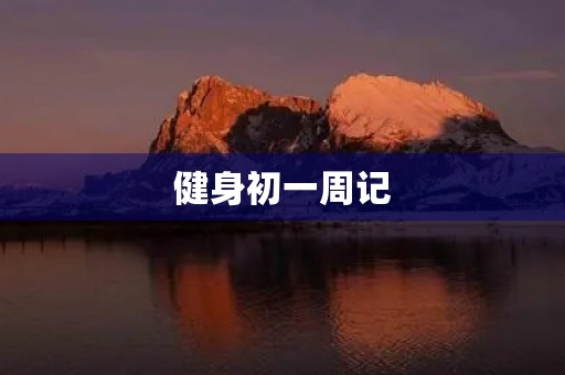 健身初一周记
