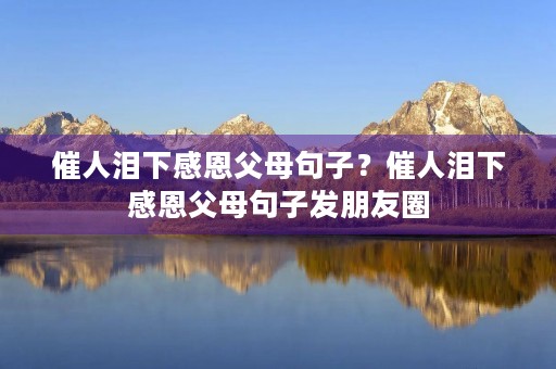 催人泪下感恩父母句子？催人泪下感恩父母句子发朋友圈