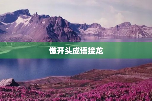 傲开头成语接龙 傲开头成语接龙