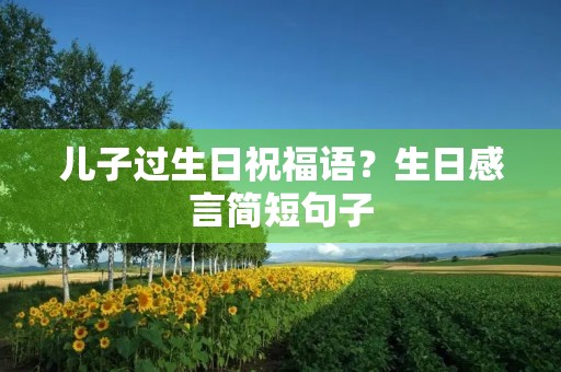 儿子过生日祝福语?生日感言简短句子