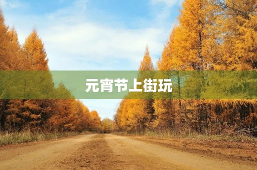 元宵节上街玩