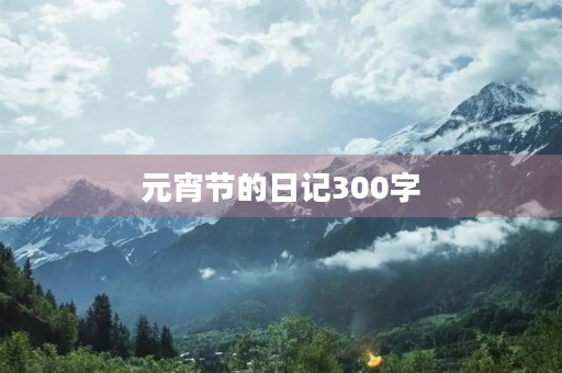 元宵节的日记300字