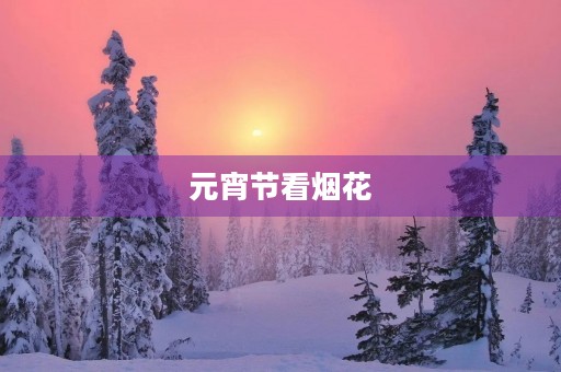 元宵节看烟花 元宵节看烟花