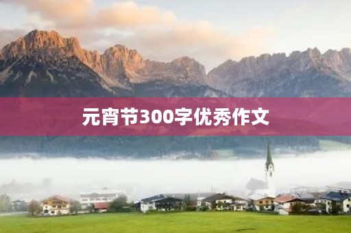 元宵节300字优秀作文 元宵节300字优秀作文