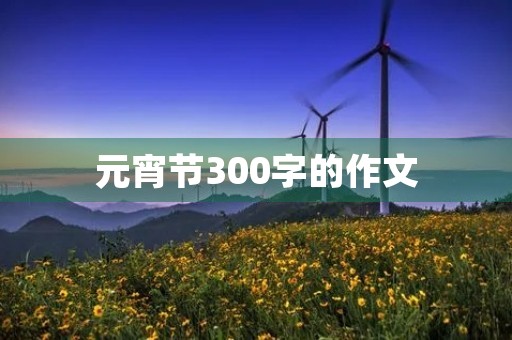 元宵节300字的作文 元宵节300字的作文