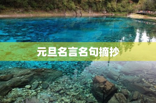 元旦名言名句摘抄,元旦名言名句摘抄大全 元旦名言名句摘抄,元旦名言名句摘抄大全
