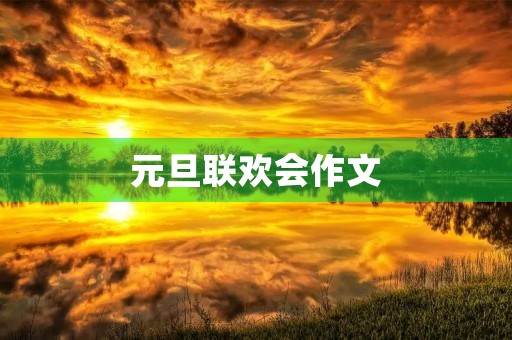 元旦联欢会作文 元旦联欢会作文