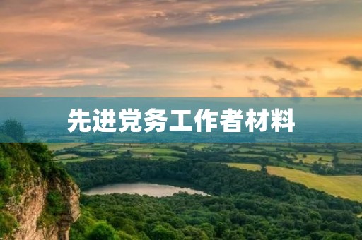先进党务工作者材料