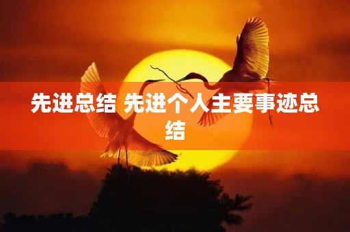 先进总结 先进个人主要事迹总结 先进总结 先进个人主要事迹总结