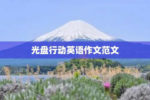 光盘行动英语作文范文