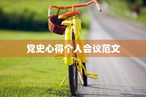 党史心得个人会议范文