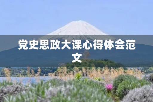 党史思政大课心得体会范文