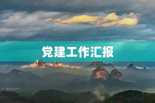 党建工作汇报