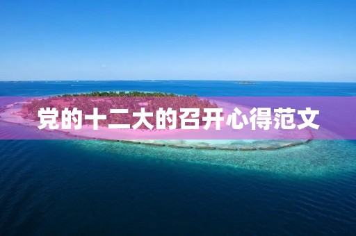 党的十二大的召开心得范文