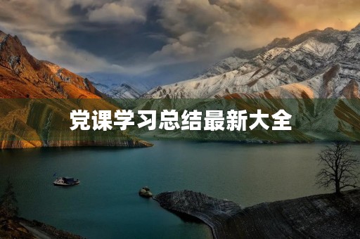 党课学习总结最新大全