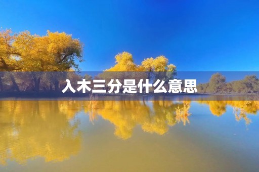 入木三分是什么意思 入木三分是什么意思