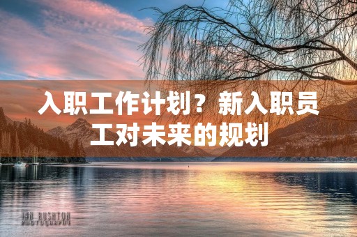 入职工作计划？新入职员工对未来的规划