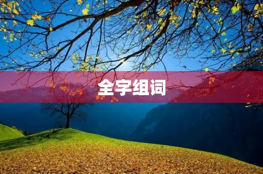 全字组词(全字组词)
