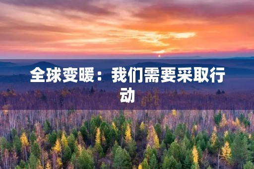 全球变暖:我们需要采取行动 全球变暖:我们需要采取行动