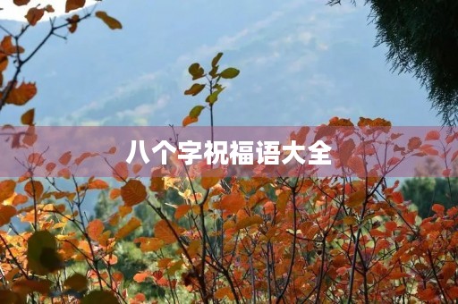 八个字祝福语大全，早晨最新的祝福语