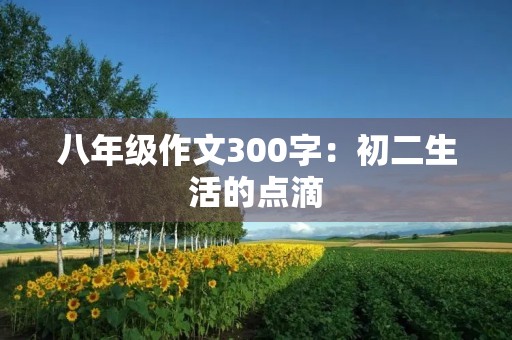 八年级作文300字：初二生活的点滴