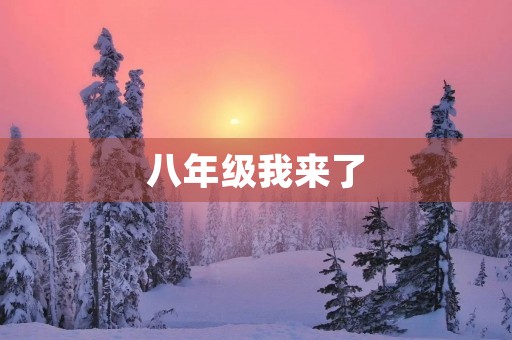 八年级我来了