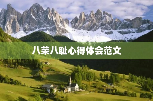 八荣八耻心得体会范文