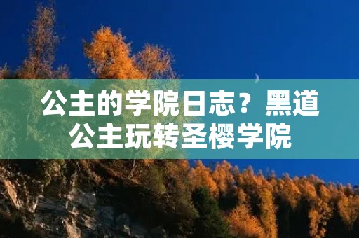 公主的学院日志?黑道公主玩转圣樱学院 公主的学院日志?黑道公主玩转圣樱学院