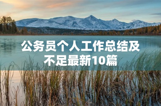 公务员个人工作总结及不足最新10篇