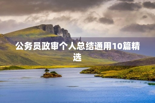 公务员政审个人总结通用10篇精选