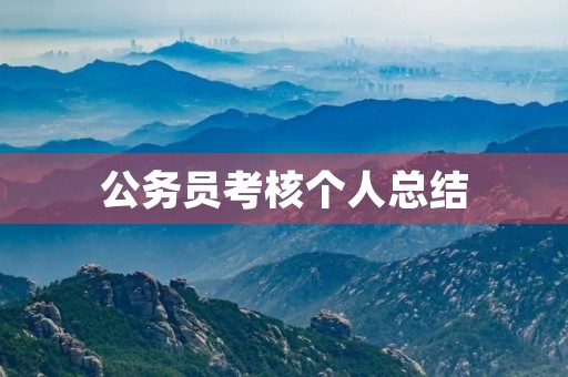 公务员考核个人总结