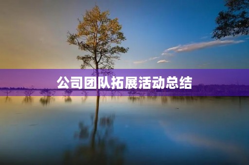 公司团队拓展活动总结