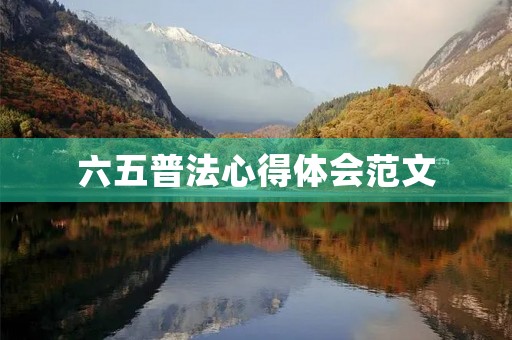 六五普法心得体会范文