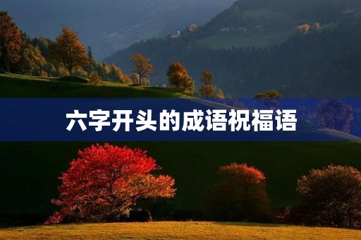六字开头的成语祝福语,六字成语有哪些
