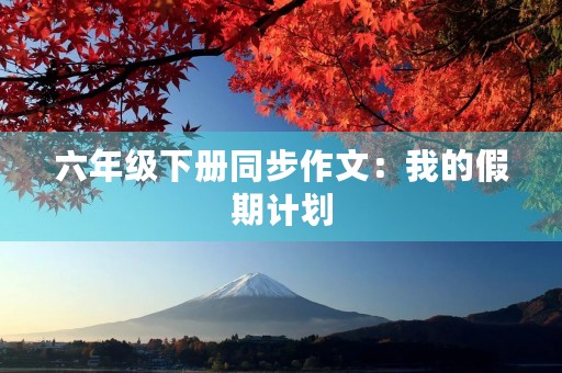 六年级下册同步作文:我的假期计划 六年级下册同步作文:我的假期计划