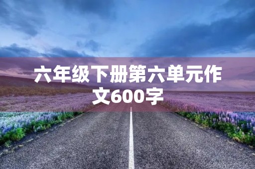 六年级下册第六单元作文600字