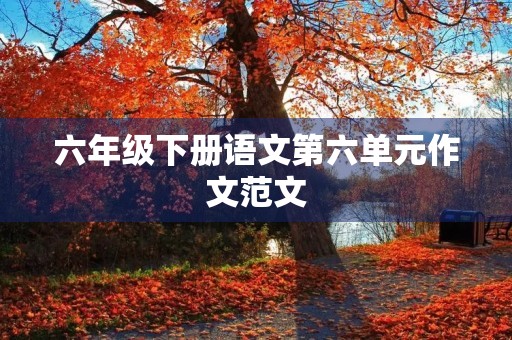 六年级下册语文第六单元作文范文