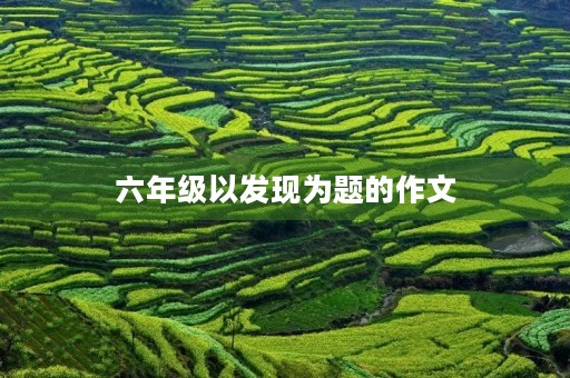 六年级以发现为题的作文