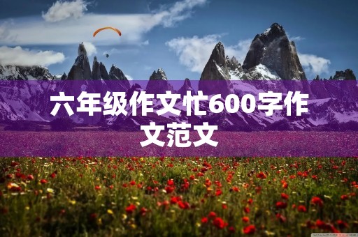 六年级作文忙600字作文范文