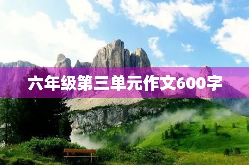六年级第三单元作文600字 六年级第三单元作文600字