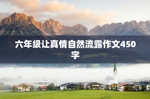 六年级让真情自然流露作文450字 六年级让真情自然流露作文450字