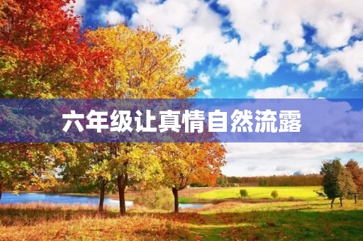 六年级让真情自然流露 六年级让真情自然流露
