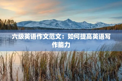 六级英语作文范文：如何提高英语写作能力